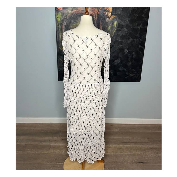 Baum Und Pferdgarten Axelle Georgette Midi Dress Size 40 US 8 MISSING SLIP - Picture 4 of 6